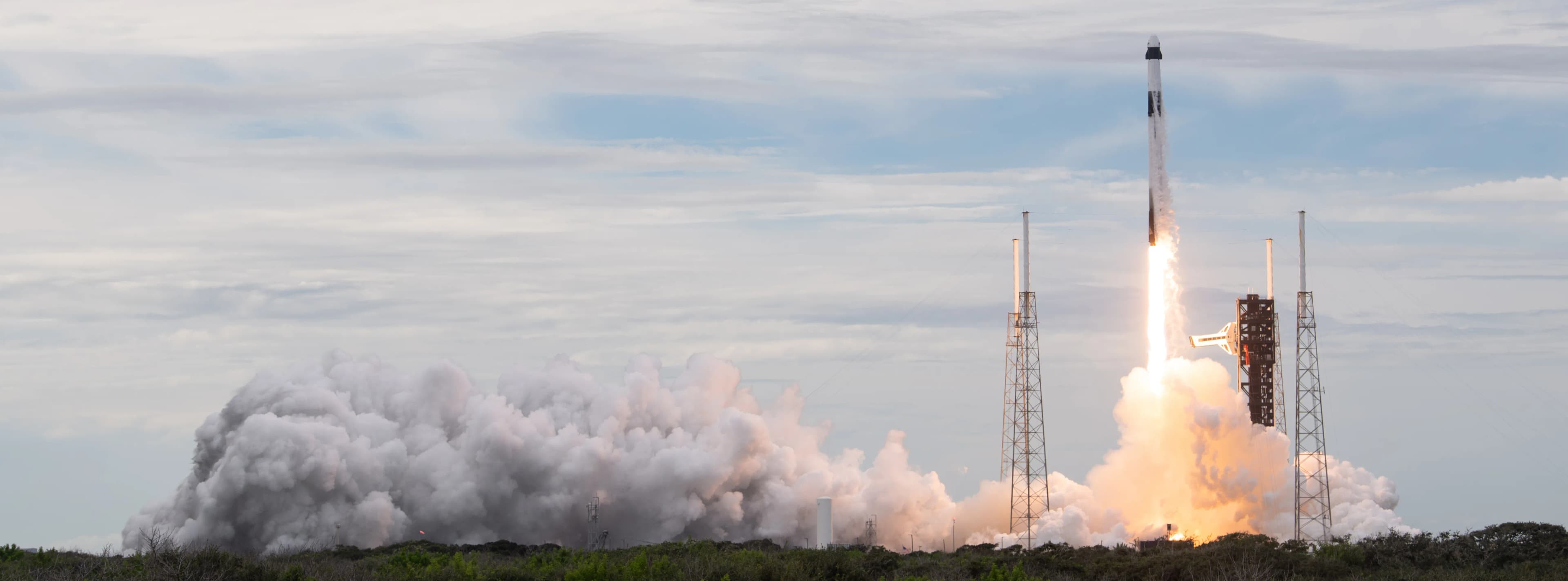 SpaceX Falcon 9 and Dragon launching NASA’s Crew-13 mission from Cape Canaveral on October 1, 2026.